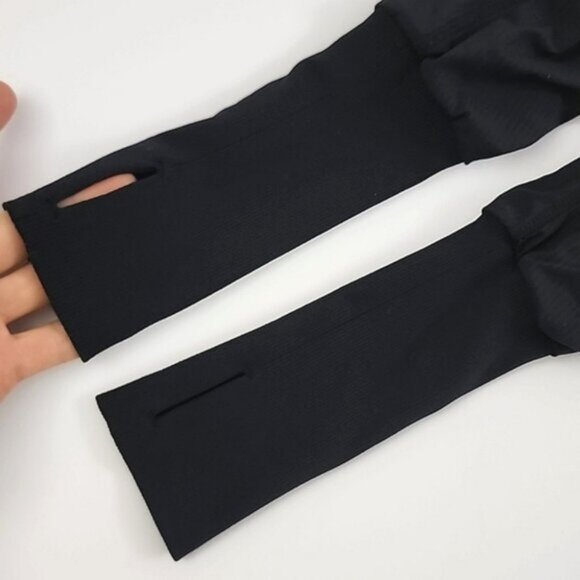 Lululemon Black Dance Studio Reversible Jacket Hooded Stretch Thumbholes Size 4 - Picture 7 of 15